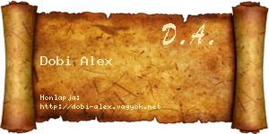 Dobi Alex névjegykártya