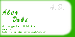 alex dobi business card